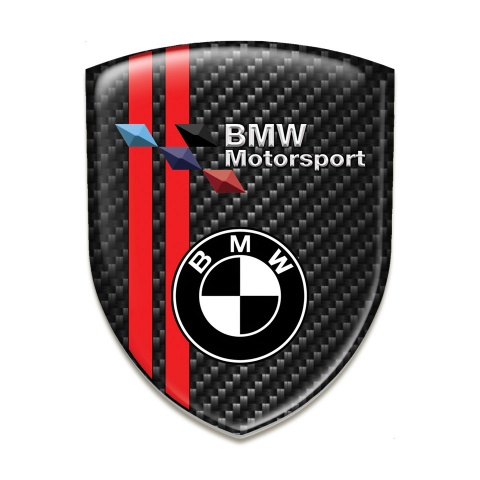 BMW Resin Sticker Dark Carbon Red lines Motorsport Edition 