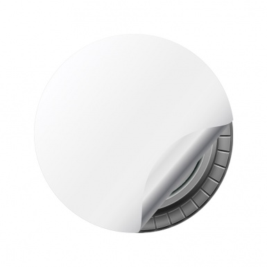 Tesla Wheel Emblem Stickers Center Cap 3D Grey Devil