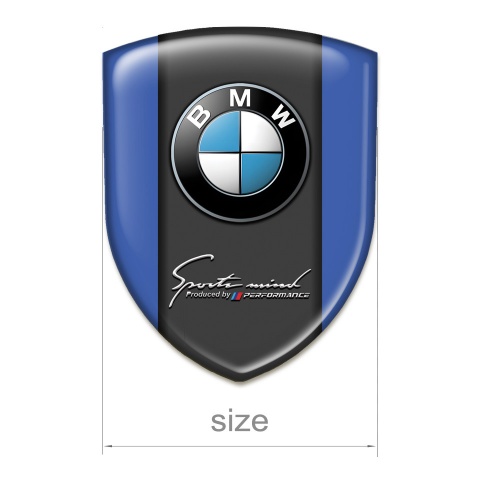BMW Silicone Car Decal Badge Dark Blue Variant 