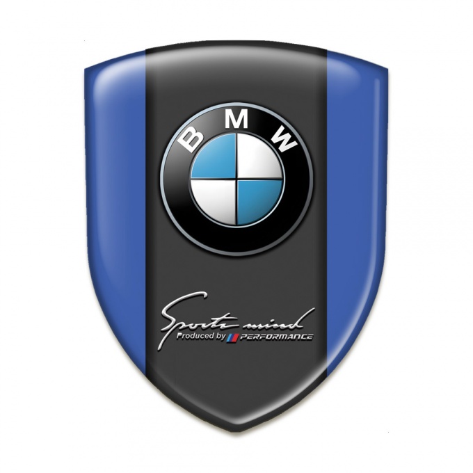 BMW Silicone Car Decal Badge Dark Blue Variant 