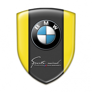 BMW Silicone Badge Premium Quality Yellow Variant 