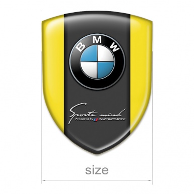 BMW Silicone Badge Premium Quality Yellow Variant 