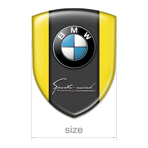 BMW Silicone Badge Premium Quality Yellow Variant 
