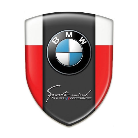 BMW Emblem Badge Logo Red White Edition 