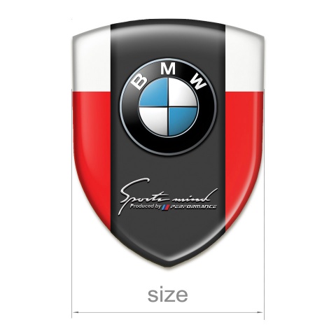 BMW Emblem Badge Logo Red White Edition 