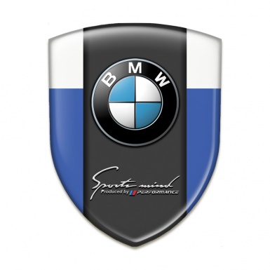 BMW Tuning Emblem Blue White Edition 