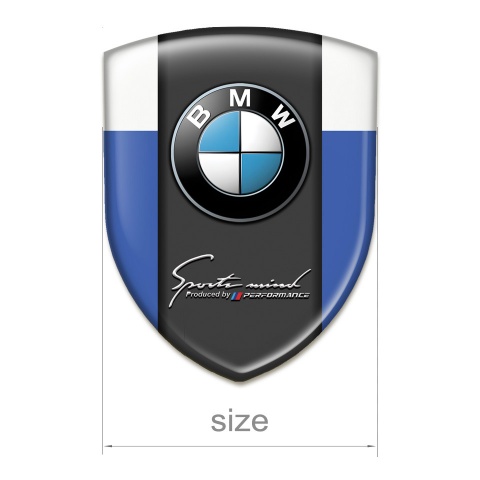 BMW Tuning Emblem Blue White Edition 