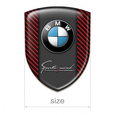 BMW Self Adhesive Car logo Emblem Red Carbon edition 
