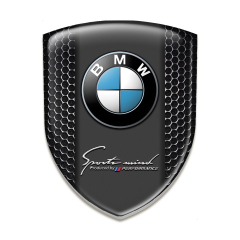 BMW Silicone Car Decal Badge Black Honeycomb Edition 