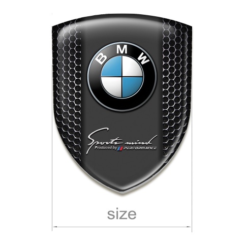 BMW Silicone Car Decal Badge Black Honeycomb Edition 