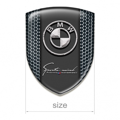BMW Silicone Shield Perforated Steel Background Stone Logo Effect 