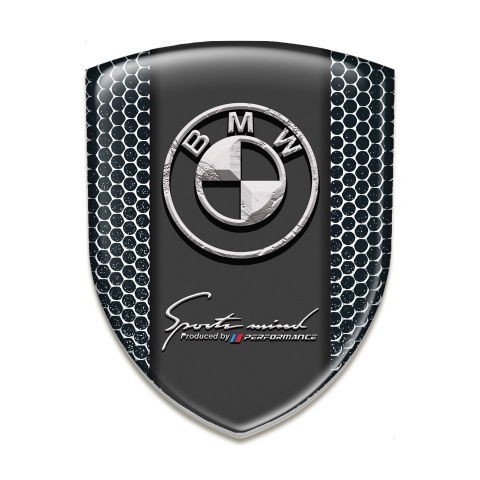 BMW Silicone Shield Perforated Steel Background Stone Logo Effect 