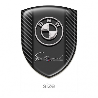 BMW Auto Emblem Carbon Base Stone Logo Effect 