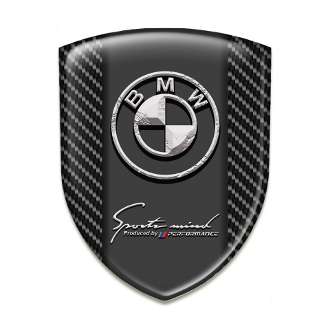 BMW Auto Emblem Carbon Base Stone Logo Effect 