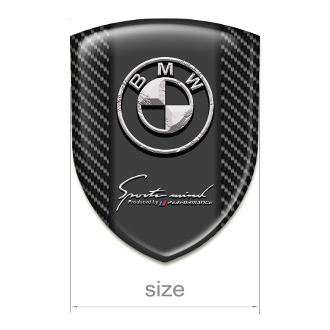BMW Auto Emblem Carbon Base Stone Logo Effect 
