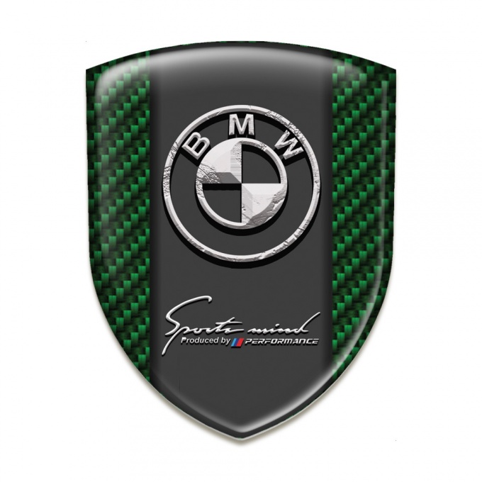 BMW Tuning Emblem Green Carbon Stone Logo Style 