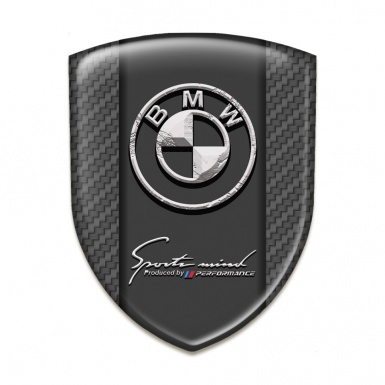 BMW Resin Sticker Grey Carbon Stone Logo Effect 