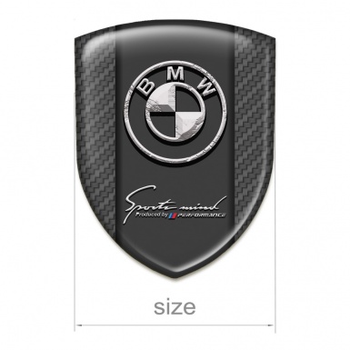 BMW Resin Sticker Grey Carbon Stone Logo Effect 