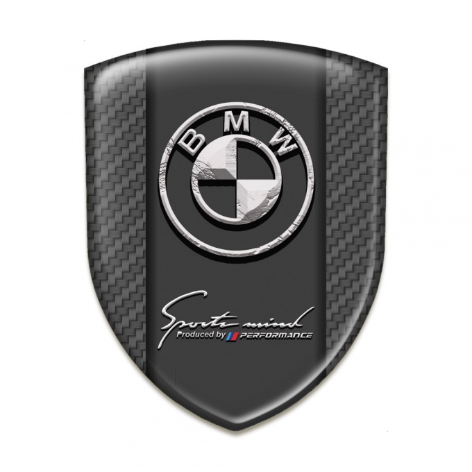 BMW Resin Sticker Grey Carbon Stone Logo Effect 