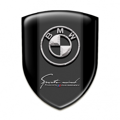 BMW Emblem Exterior Black Background Stone Logo 