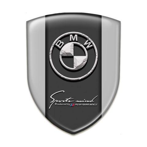 BMW Car Accessories Badge Grey Background Stone Logo 