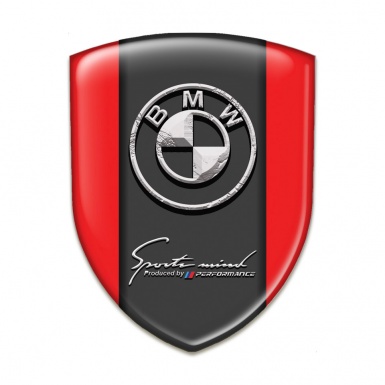 BMW Self Adhesive Car logo Emblem Red Base Stone Logo 