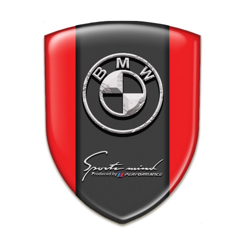 BMW Self Adhesive Car logo Emblem Red Base Stone Logo 