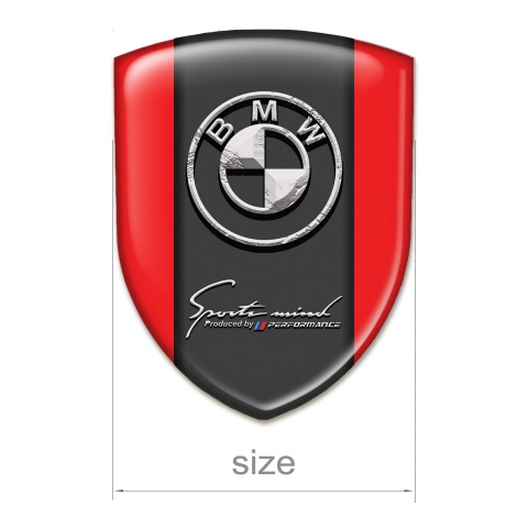 BMW Self Adhesive Car logo Emblem Red Base Stone Logo 