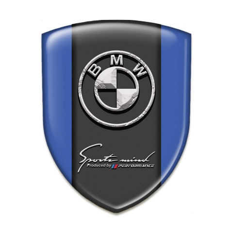 BMW Car Interior Badge Blue Background Stone logo Design 