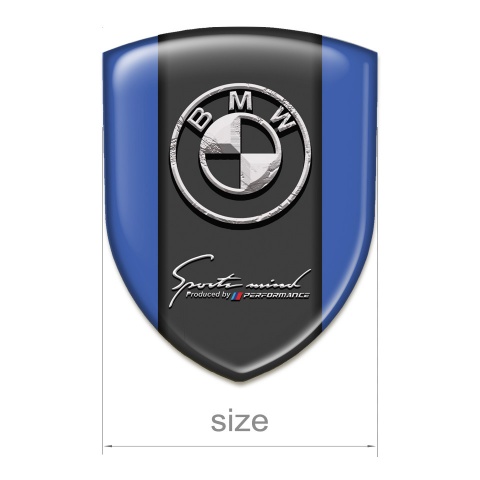 BMW Car Interior Badge Blue Background Stone logo Design 