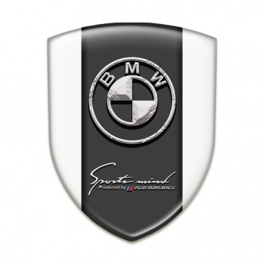 BMW Silicone Badge White Design Stone Logo 