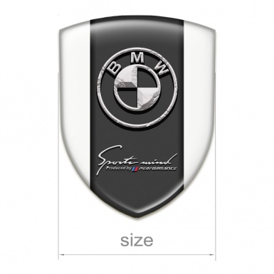 BMW Silicone Badge White Design Stone Logo 