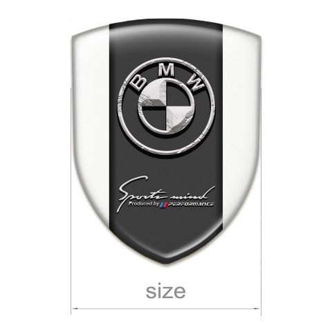 BMW Silicone Badge White Design Stone Logo 
