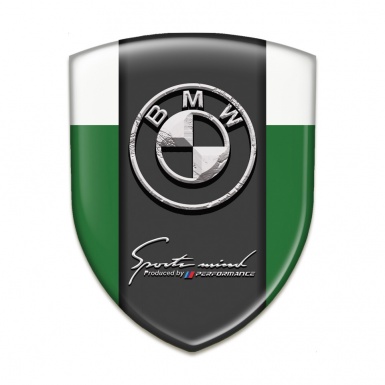 BMW Silicone Shield Green White Design Stone Logo Effect 