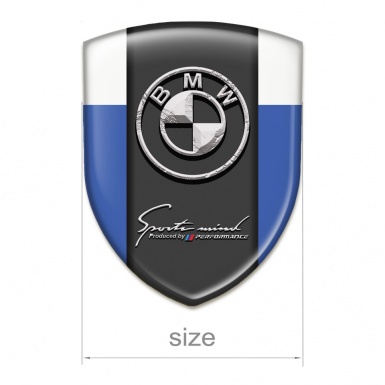 BMW Emblem Badge Logo Blue White Design Stone Logo Motive 