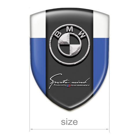BMW Emblem Badge Logo Blue White Design Stone Logo Motive 