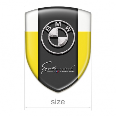 BMW Tuning Emblem Yellow White Design Stone Logo Motive 