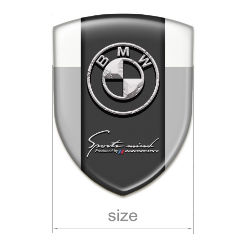 BMW Self Adhesive Emblem Logo Grey White Design Stone Logo Motive 