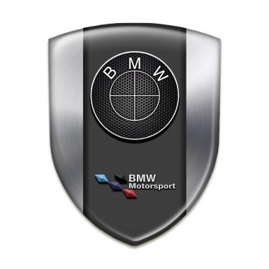 BMW Emblem Exterior Metallic Base Perforated Steel Logo 