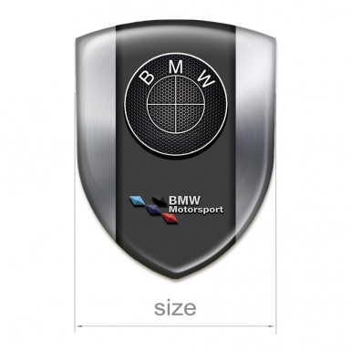 BMW Emblem Exterior Metallic Base Perforated Steel Logo 