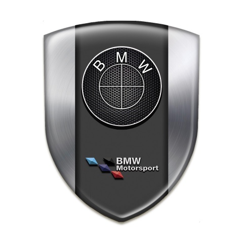 BMW Emblem Exterior Metallic Base Perforated Steel Logo 