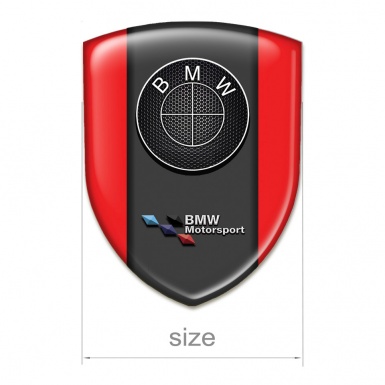 BMW Self Adhesive Emblem Logo Red Design motorsport Edition 