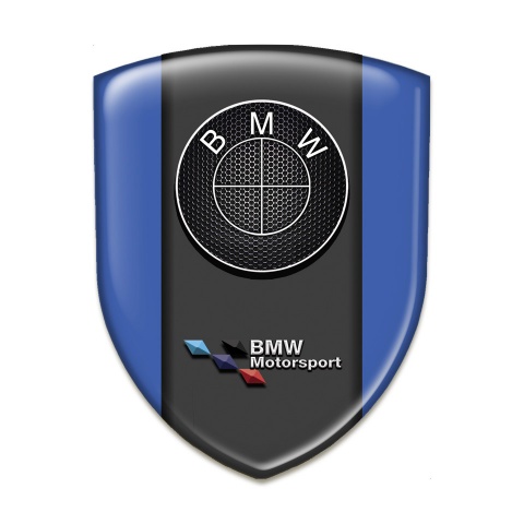 BMW Domed Emblem Blue Background Perforated Steel Logo 
