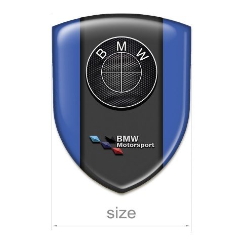 BMW Domed Emblem Blue Background Perforated Steel Logo 