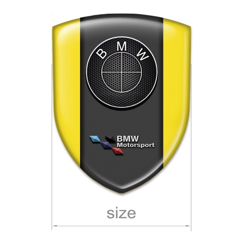 BMW Silicone Emblem Yellow Design Motorsport Style 