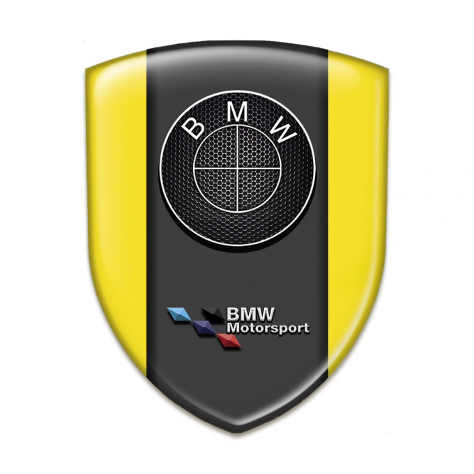 BMW Silicone Emblem Yellow Design Motorsport Style 