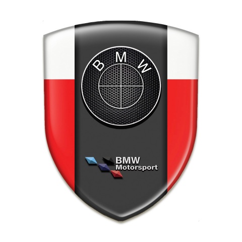 BMW  Emblem Exterior Red white Print Perforated Steel Logo 