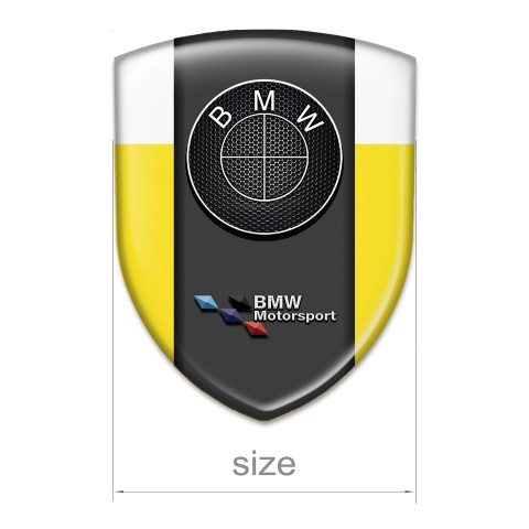 BMW Car Accessories Badge Yellow White design Motorsport Edition 