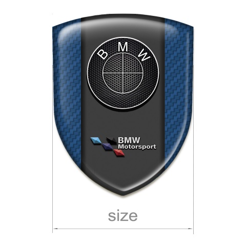 BMW Car Interior Badge Navy Blue Carbon Motorsport Style 