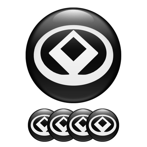 Mazda Wheel Center Emblem Stickers Old Skull Edition